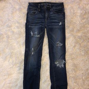 Dark Wash Ripped Jeans